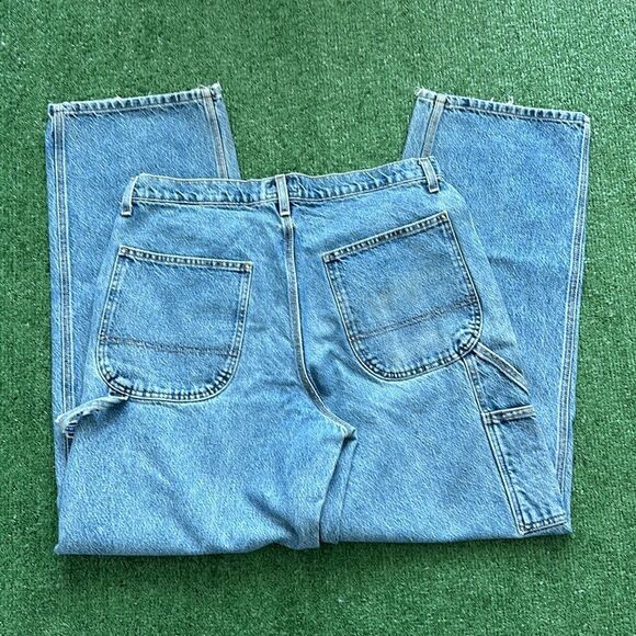 VINTAGE Y2K POLO RALPH LAUREN JEANS CARPENTER BAGGY STYLE MENS 33X32 - Picture 8 of 10